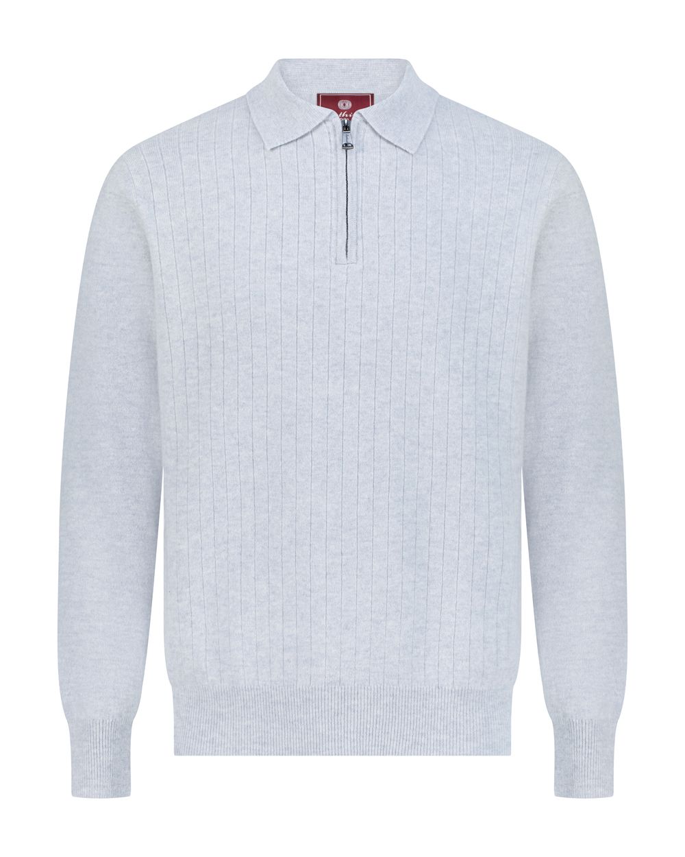 بلوفر صوف ميرينو بنص سحاب - رملي