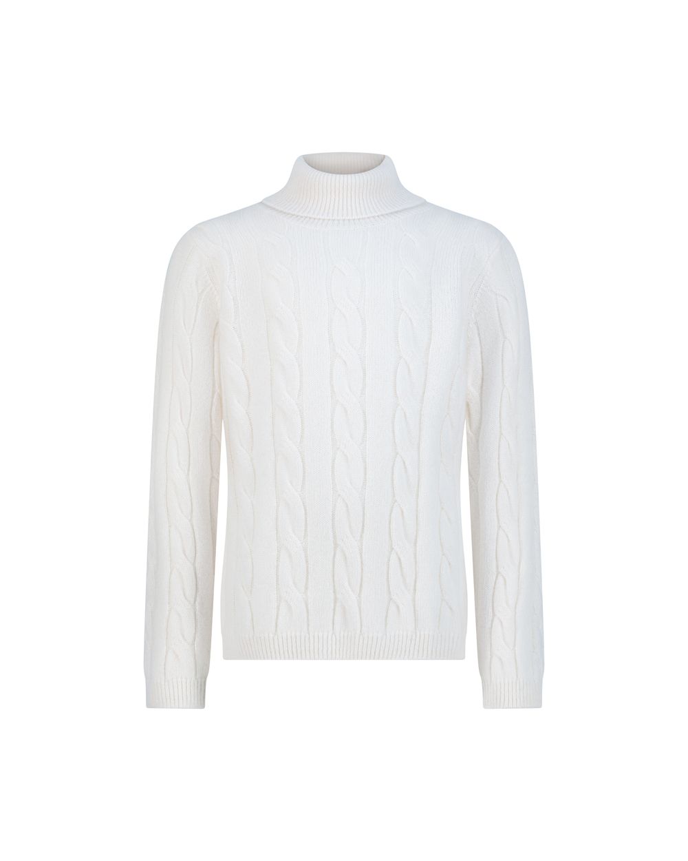 بلوفر أطفال كشمير هاي نيك - كريمي