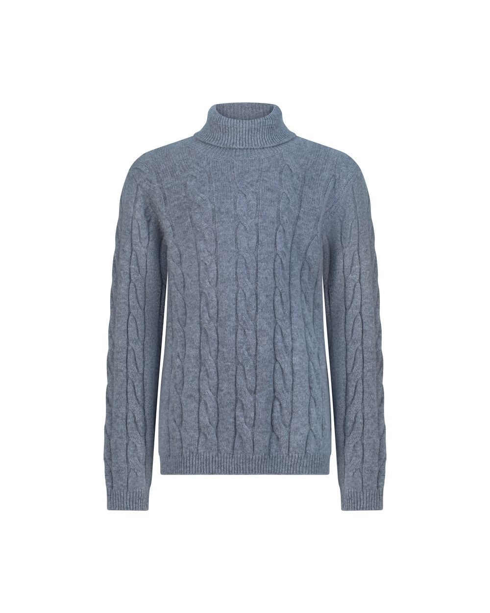 بلوفر أطفال كشمير هاي نيك - رمادي