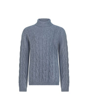 بلوفر أطفال كشمير هاي نيك - رمادي