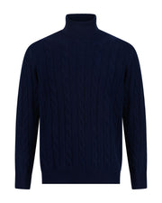 بلوفر كشمير هاي نيك - كحلي مطفي