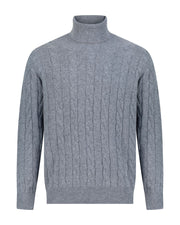 بلوفر كشمير هاي نيك - رمادي