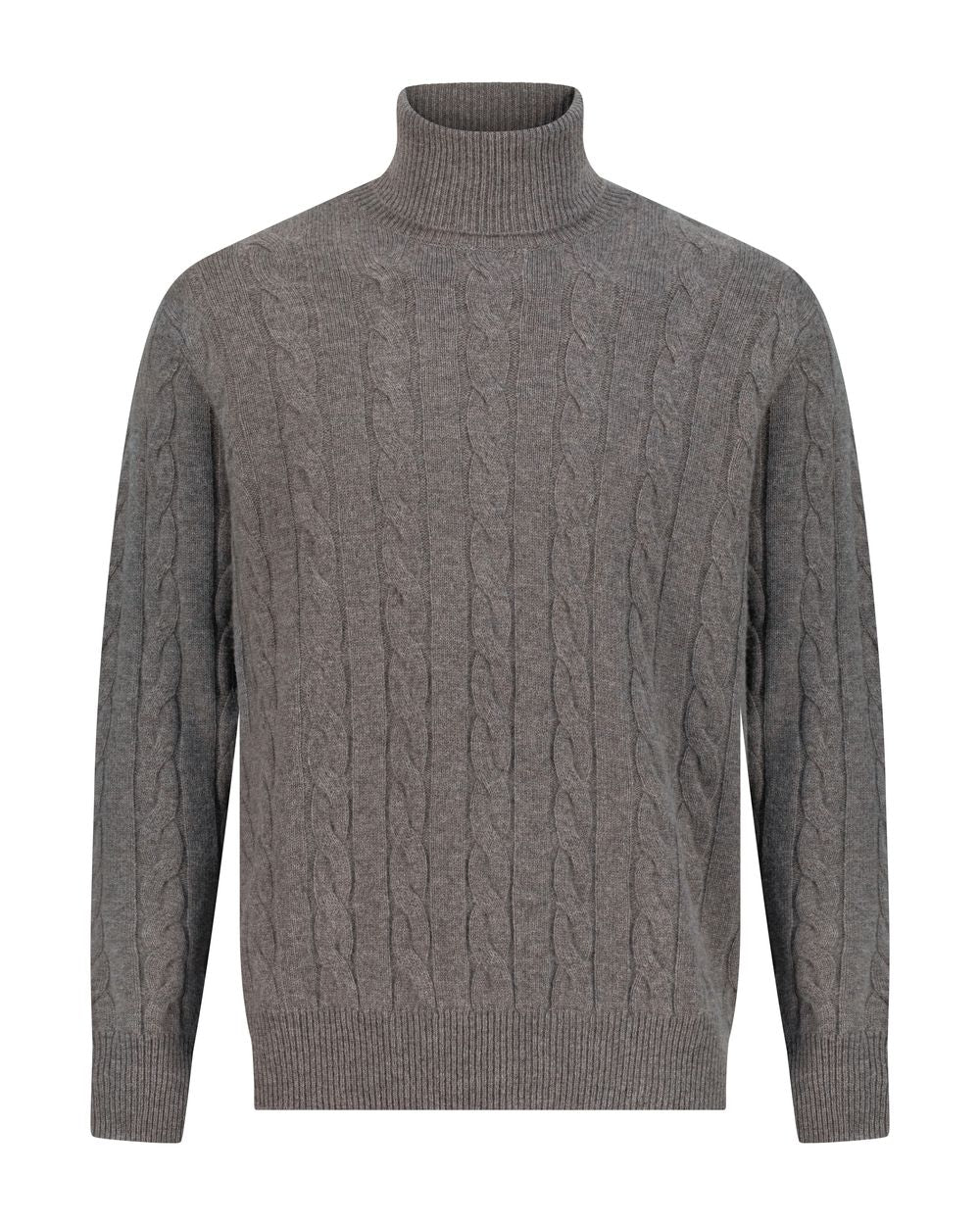 بلوفر كشمير هاي نيك - رمادي فاتح