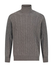 بلوفر كشمير هاي نيك - رمادي فاتح