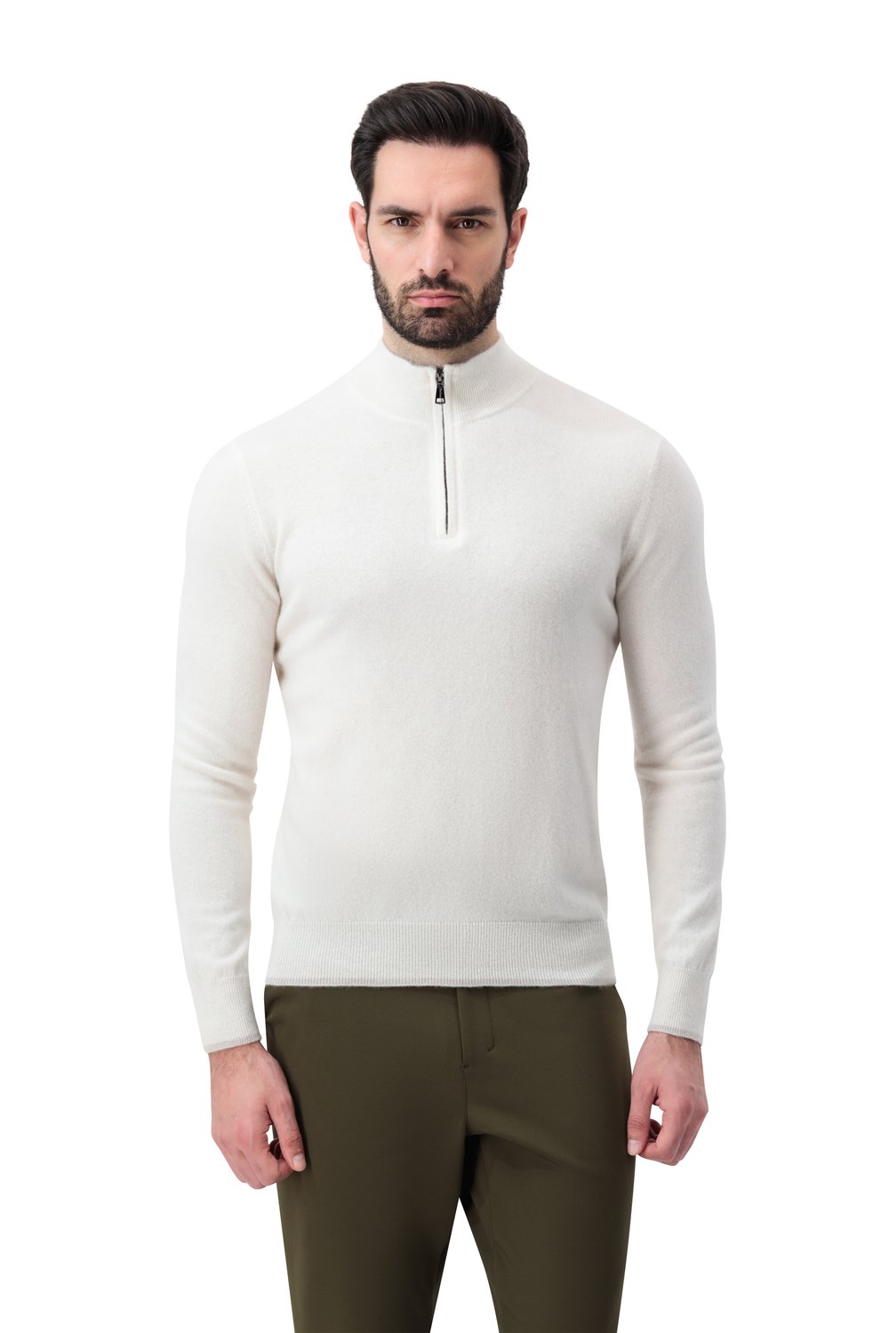 بلوفر كشمير بنص سحاب - كريمي