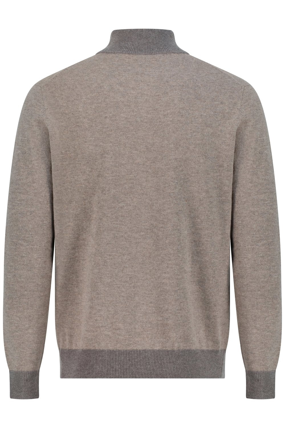 بلوفر صوف ميرينو بنص سحاب - رمادي كوبل