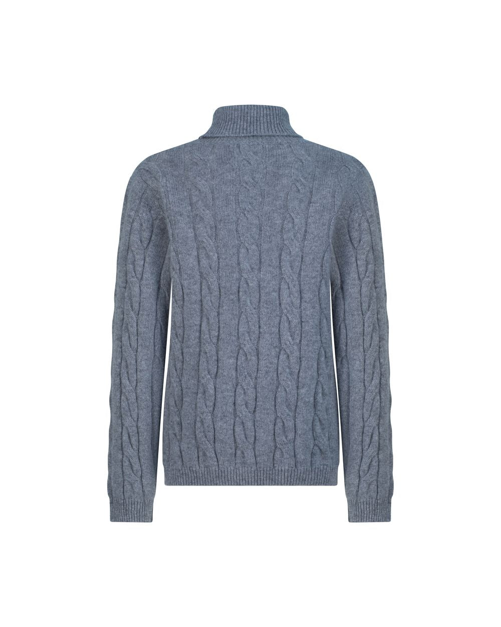 بلوفر أطفال كشمير هاي نيك - رمادي