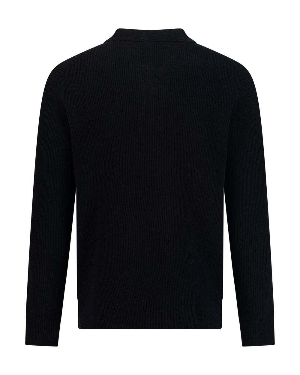 Open collar rib merino wool sweater gravity