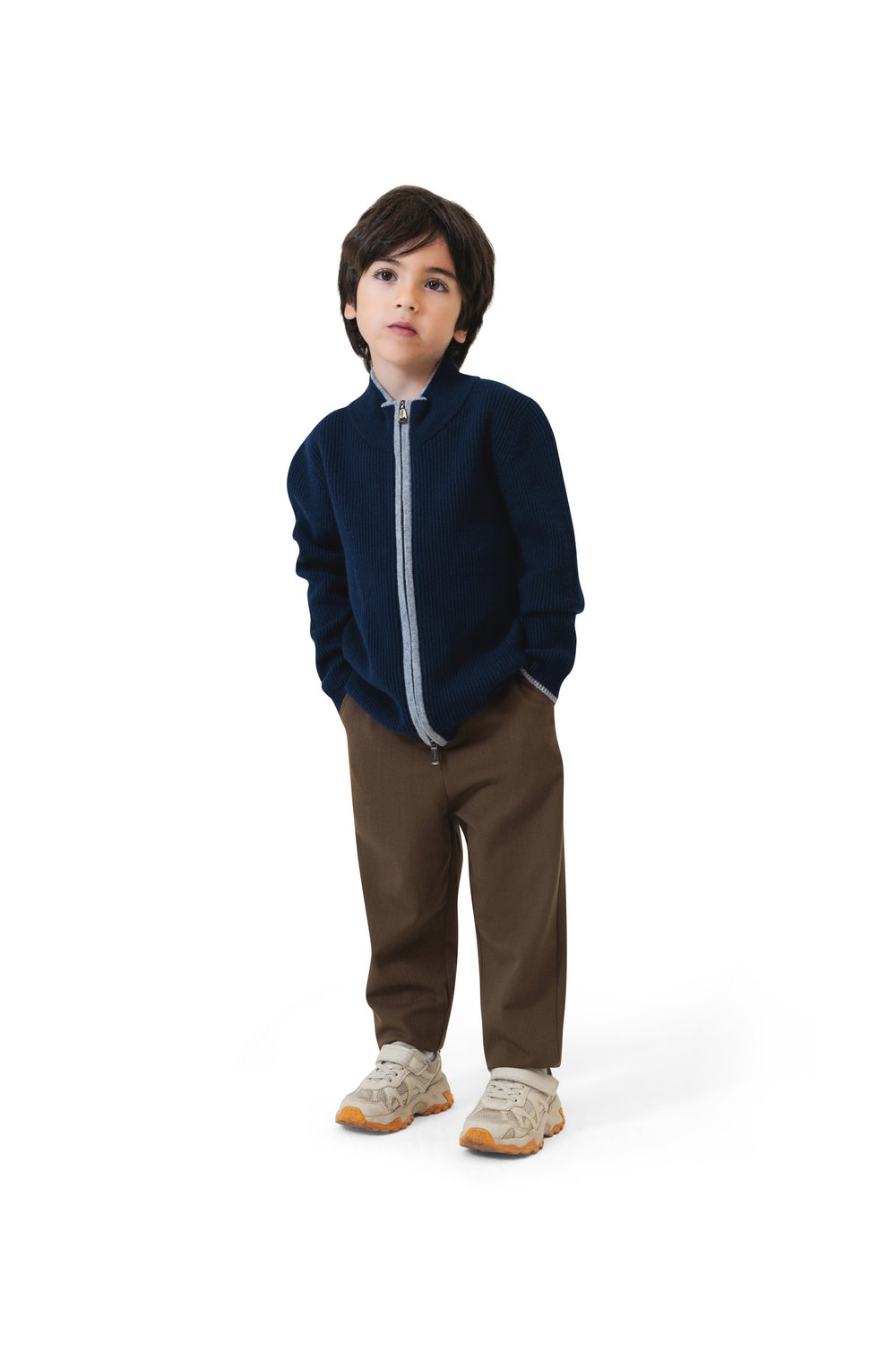 بنطلون أطفال كلاسيكي - بني كوفي