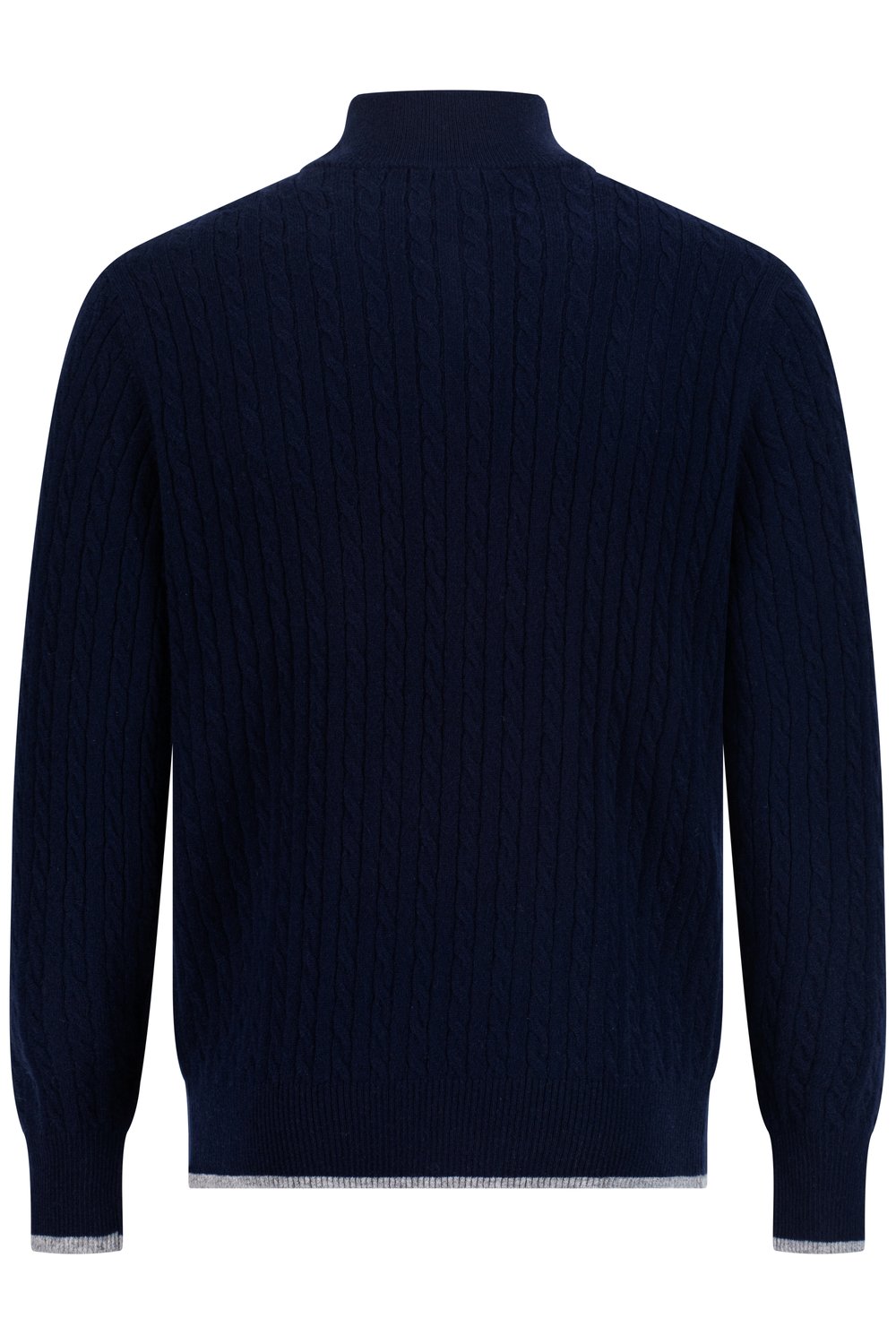 بلوفر كشمير بنص سحاب - كحلي مطفي