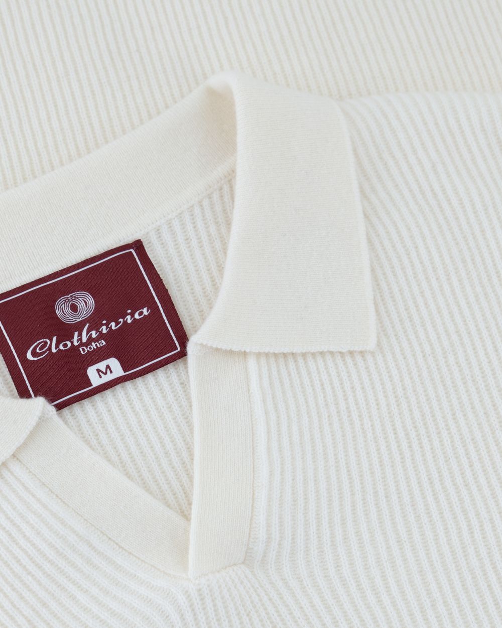 بلوفر صوف ميرينو اوبن كولر - أبيض كريمي