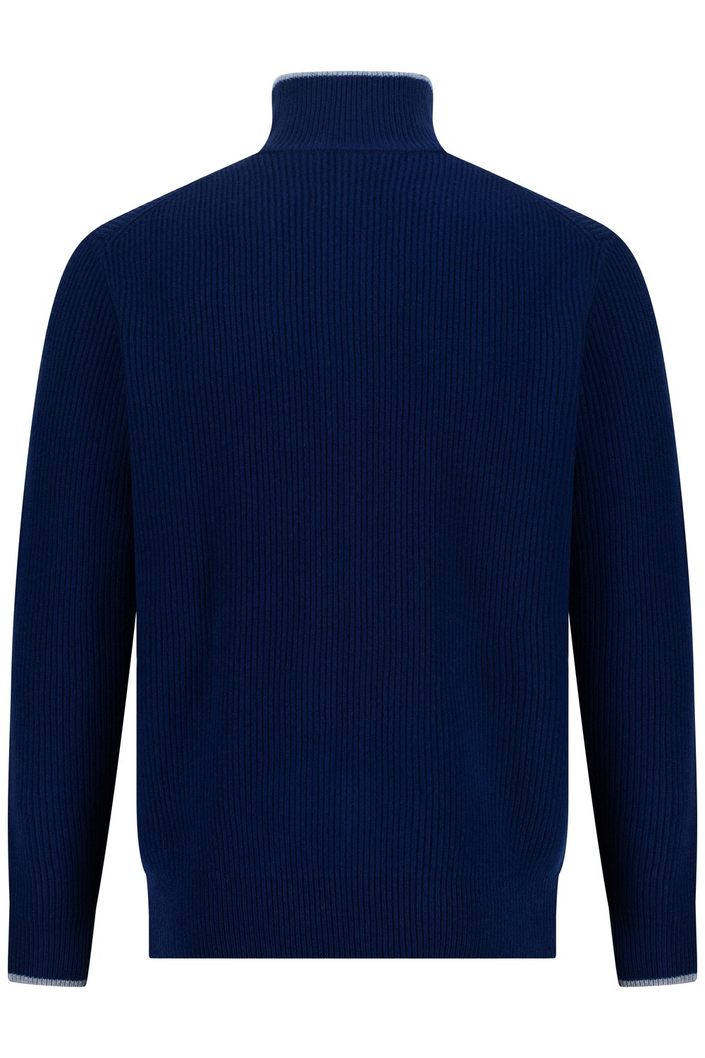 بلوفر صوف ميرينو بسحاب كامل - كحلي