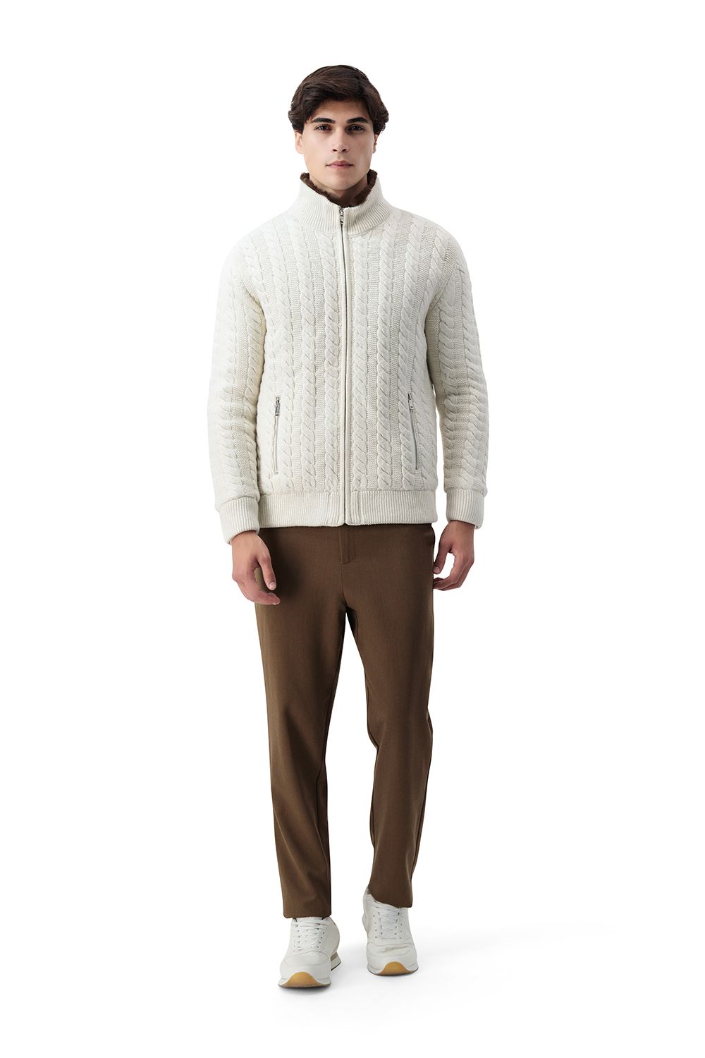 بلوفر هايلاند كيبل - أبيض كريمي