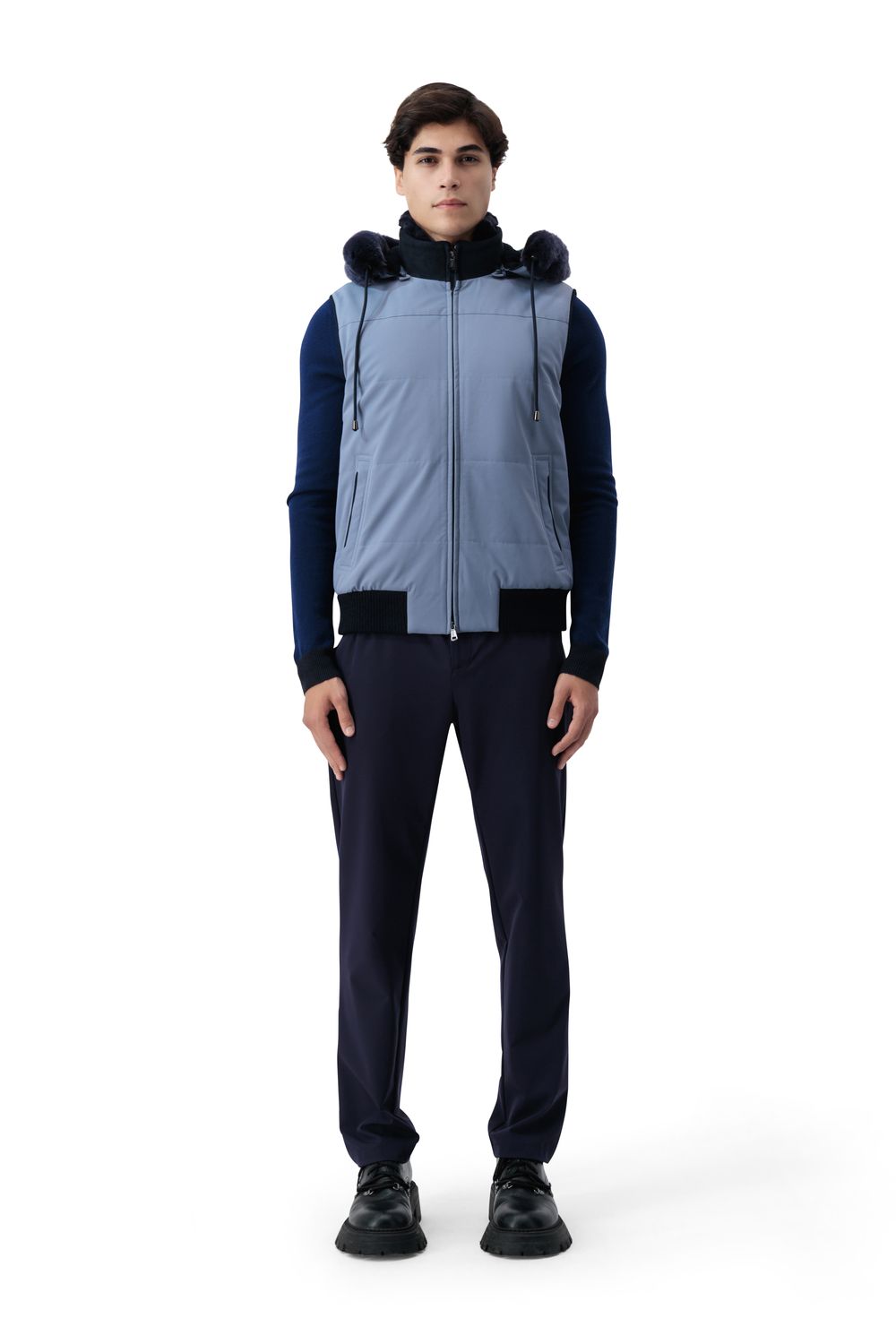 بنطلون نايلون ناعم - كحلي ليلي