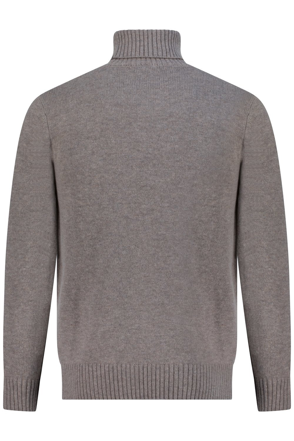 بلوفر صوف ميرينو هاي نيك - رمادي كوبل