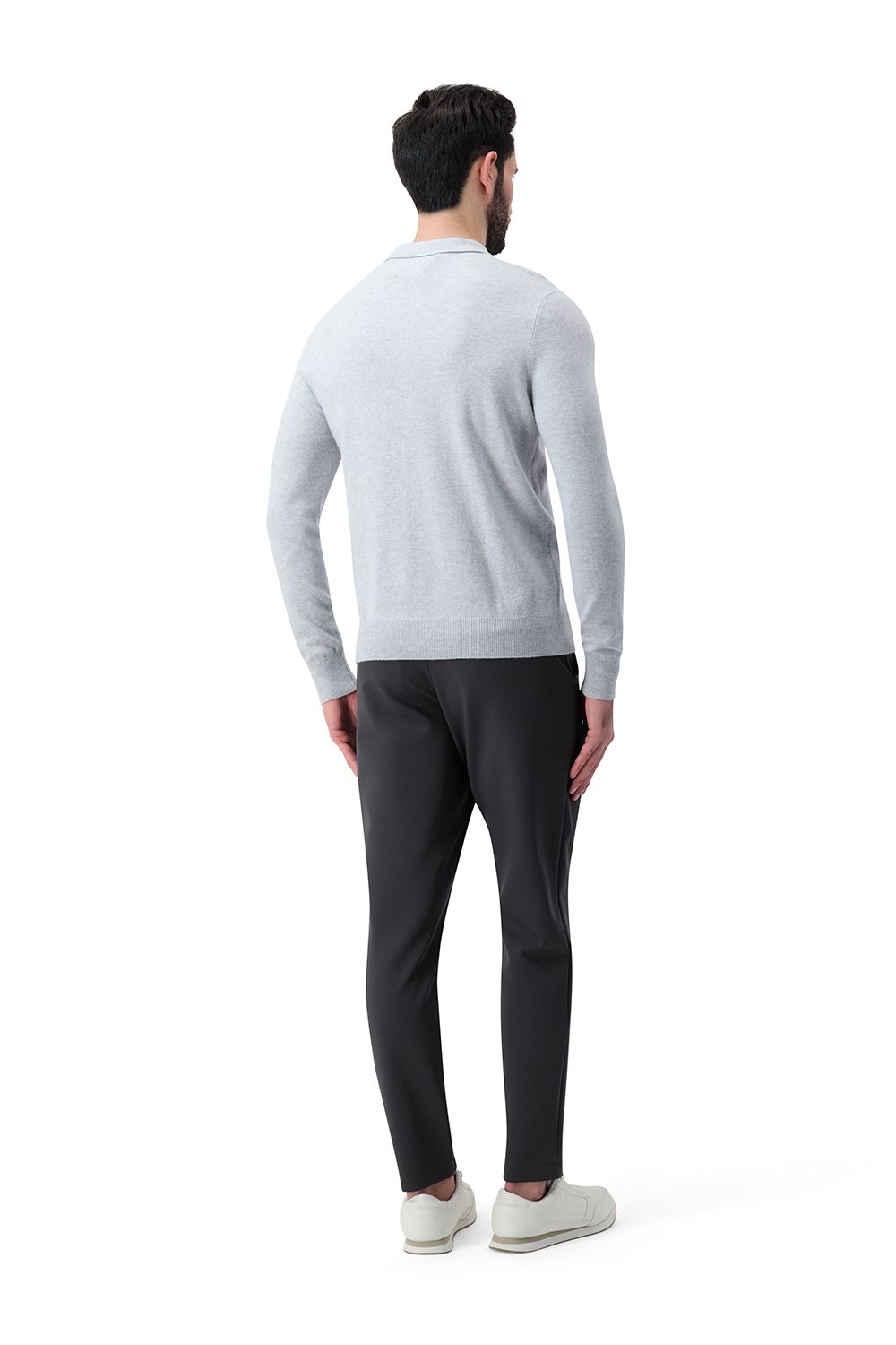 بلوفر صوف ميرينو بنص سحاب - رملي