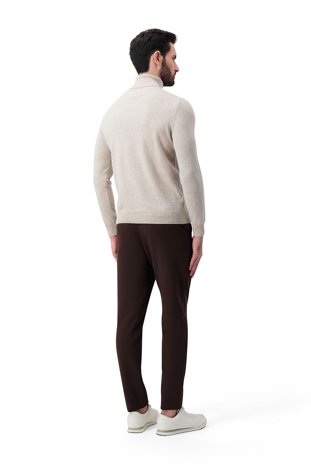 بلوفر صوف ميرينو هاي نيك - بيج