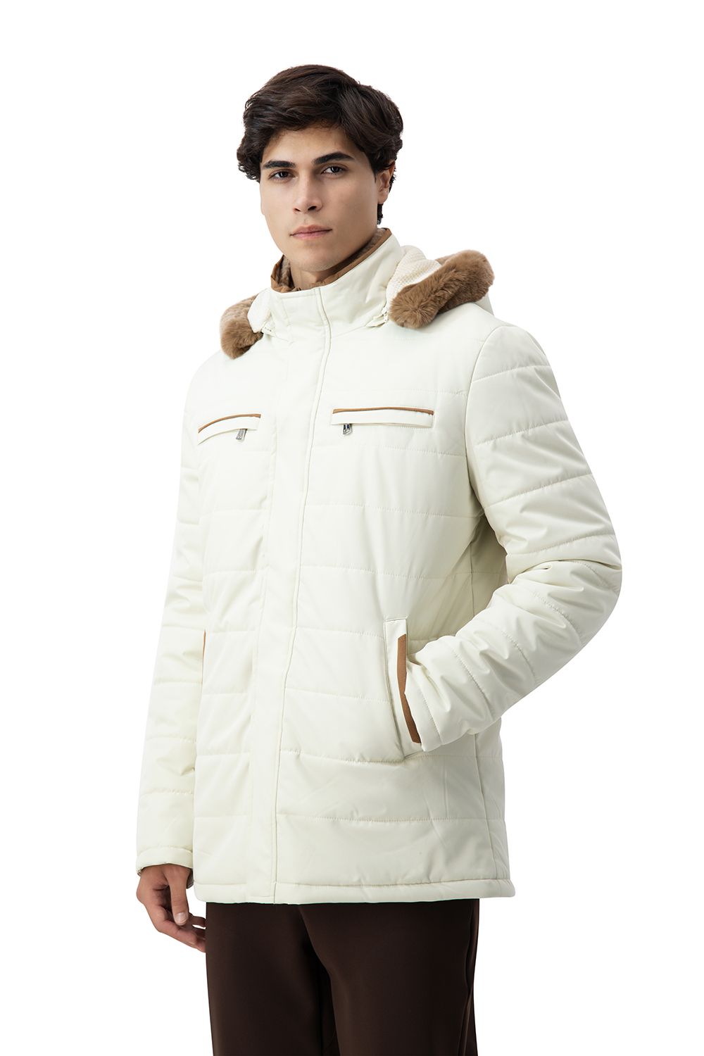 جاكيت مطر هيريتيج - أبيض كريمي