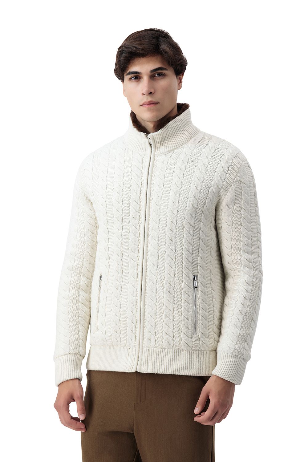 بلوفر هايلاند كيبل - أبيض كريمي