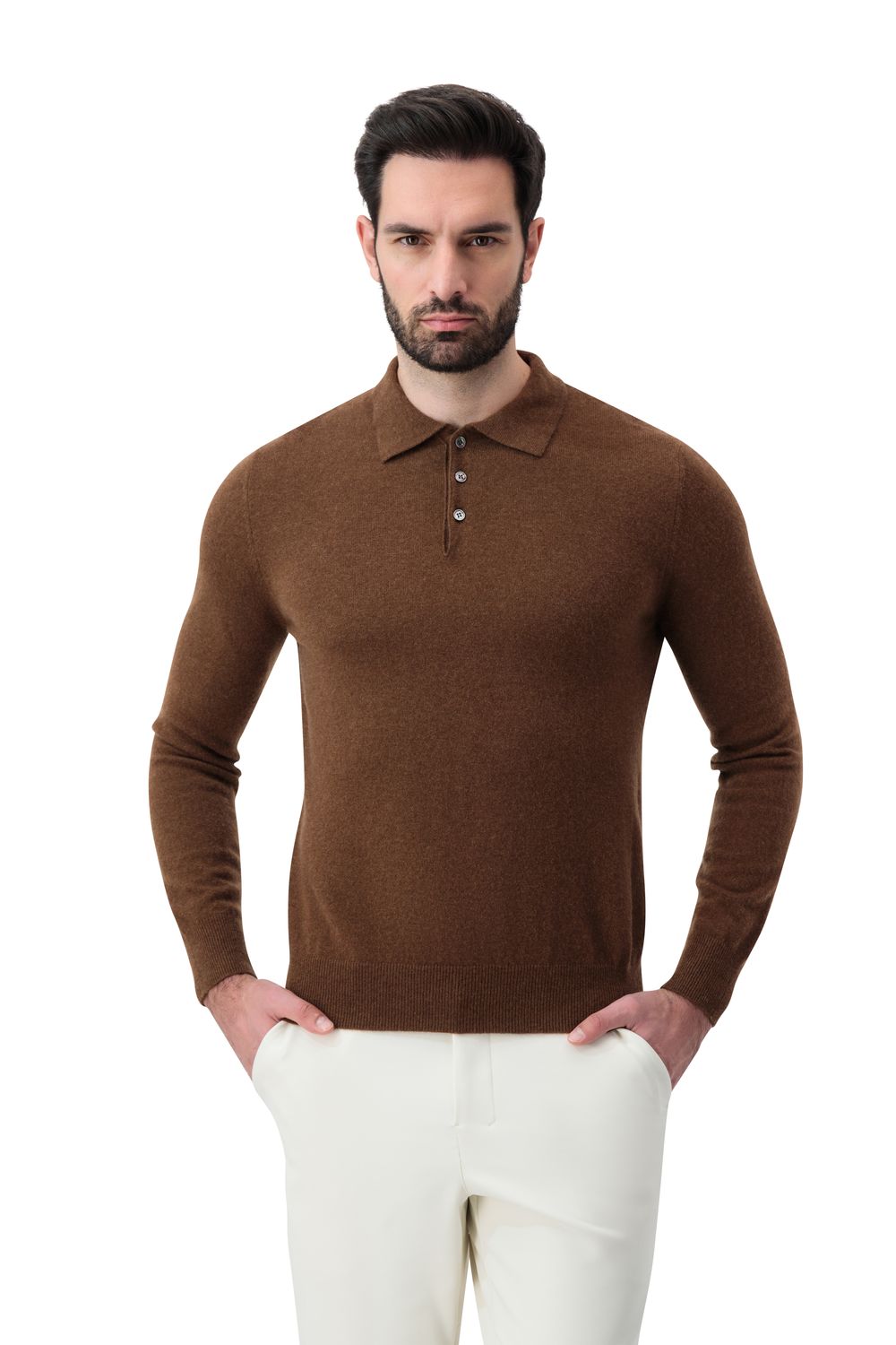 بلوفر بولو كشمير - موكا