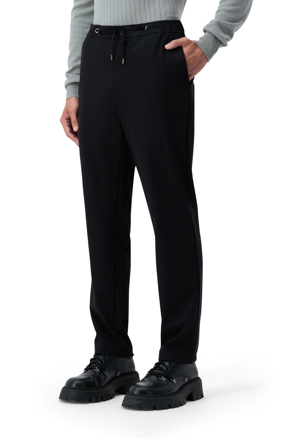 بنطلون نايلون ناعم - أسود فحمي