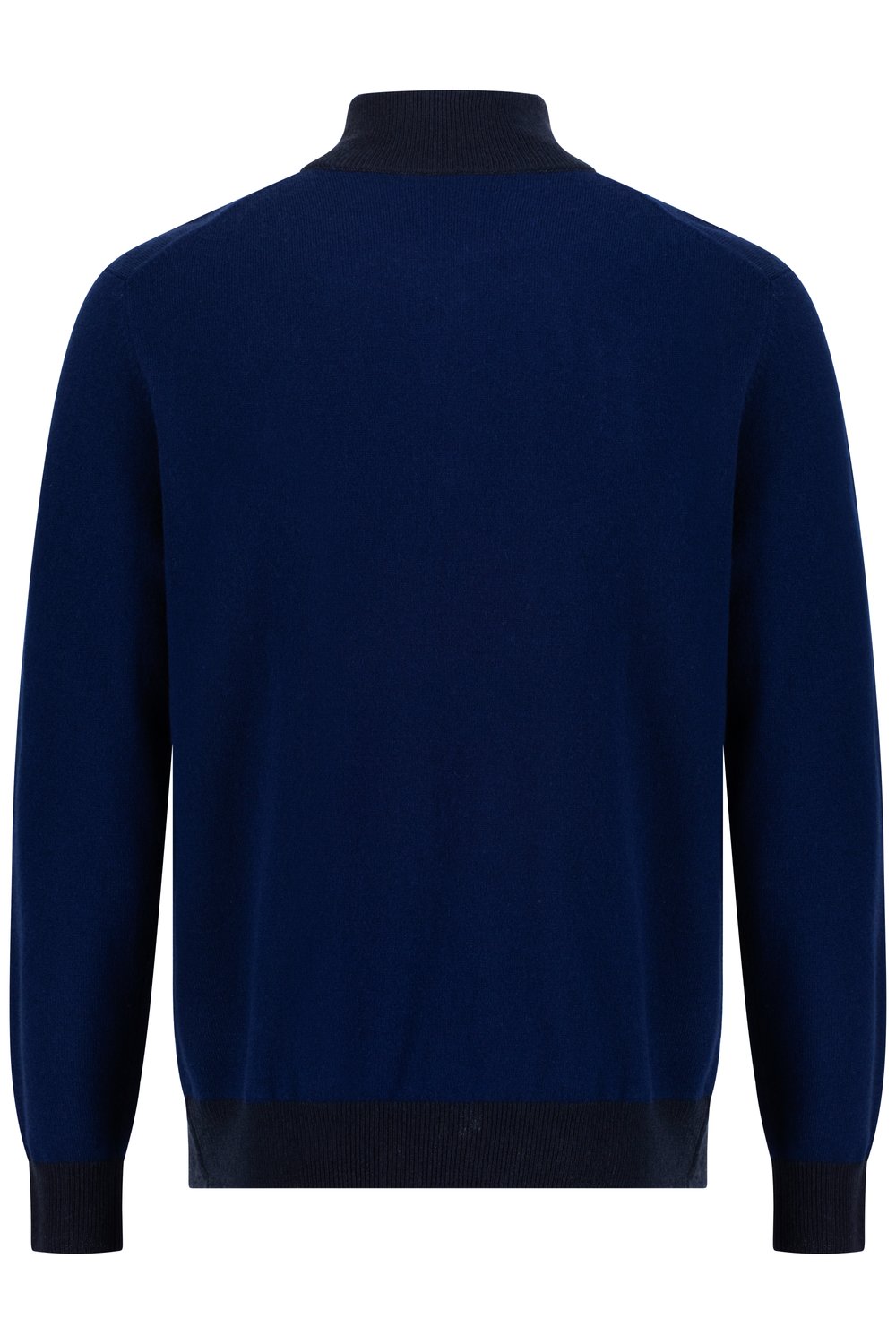 بلوفر صوف ميرينو بنص سحاب - كحلي