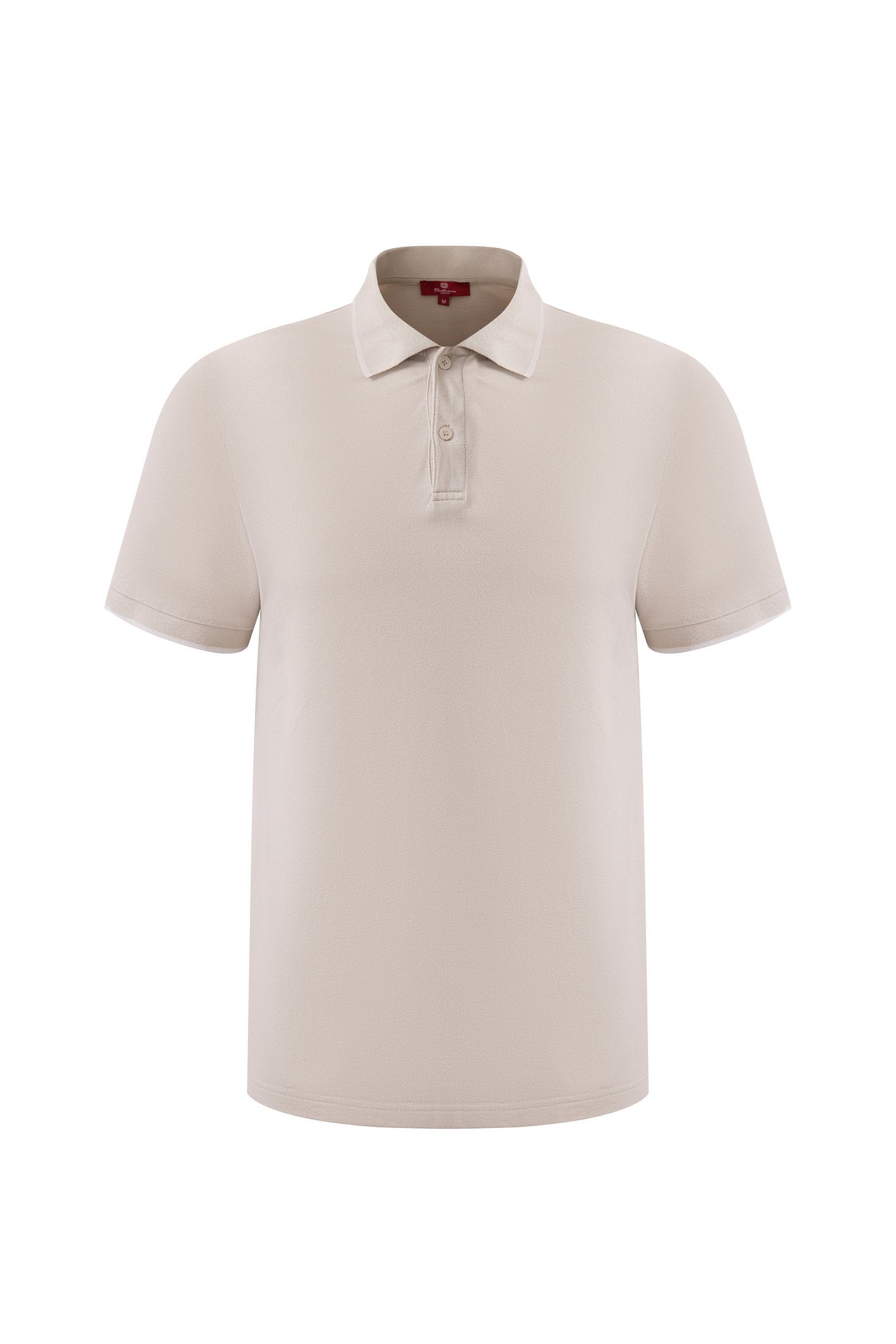 Tailored  trousers -Ivory × polo shirt -Beige — Combo Look