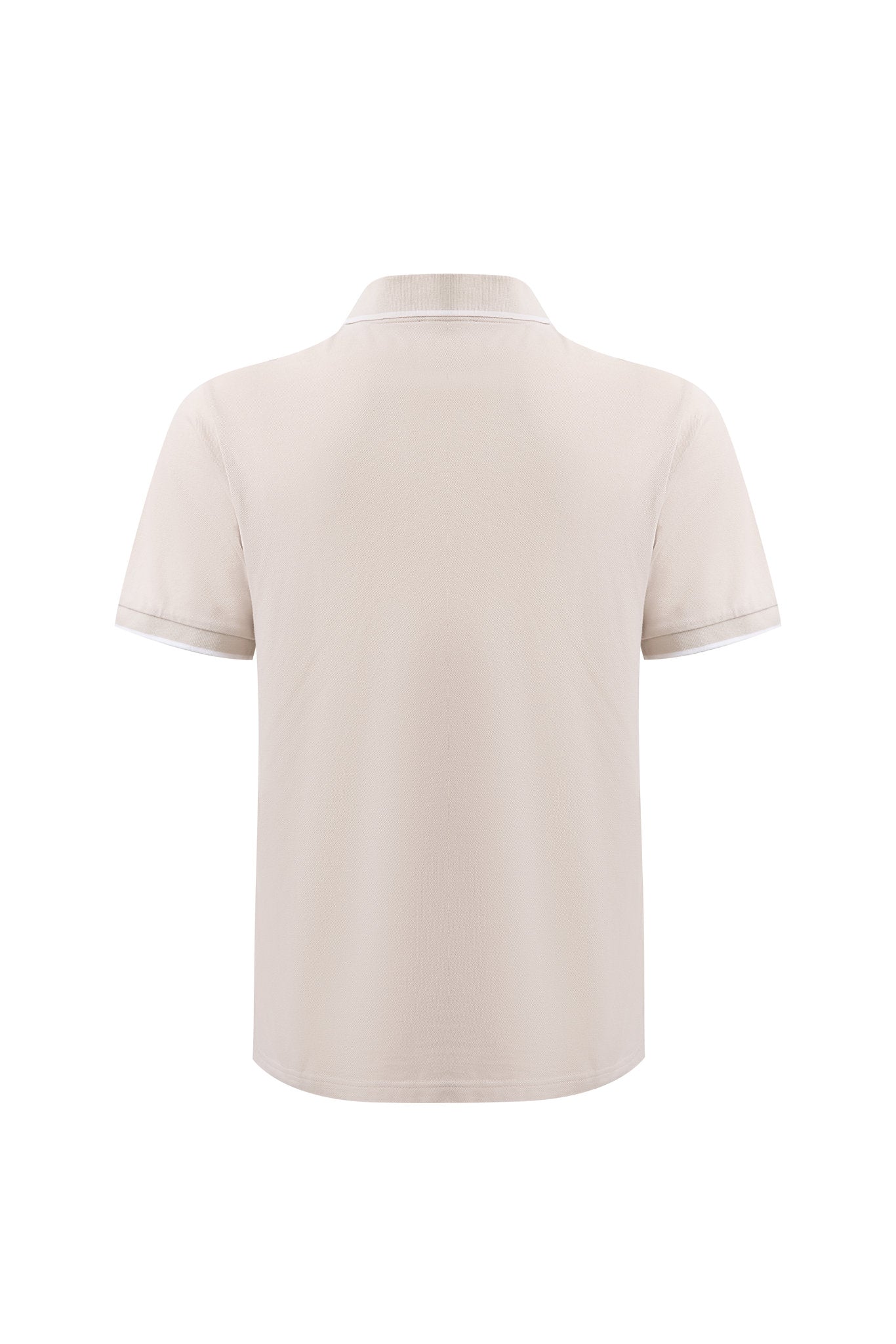 Tailored  trousers -Ivory × polo shirt -Beige — Combo Look