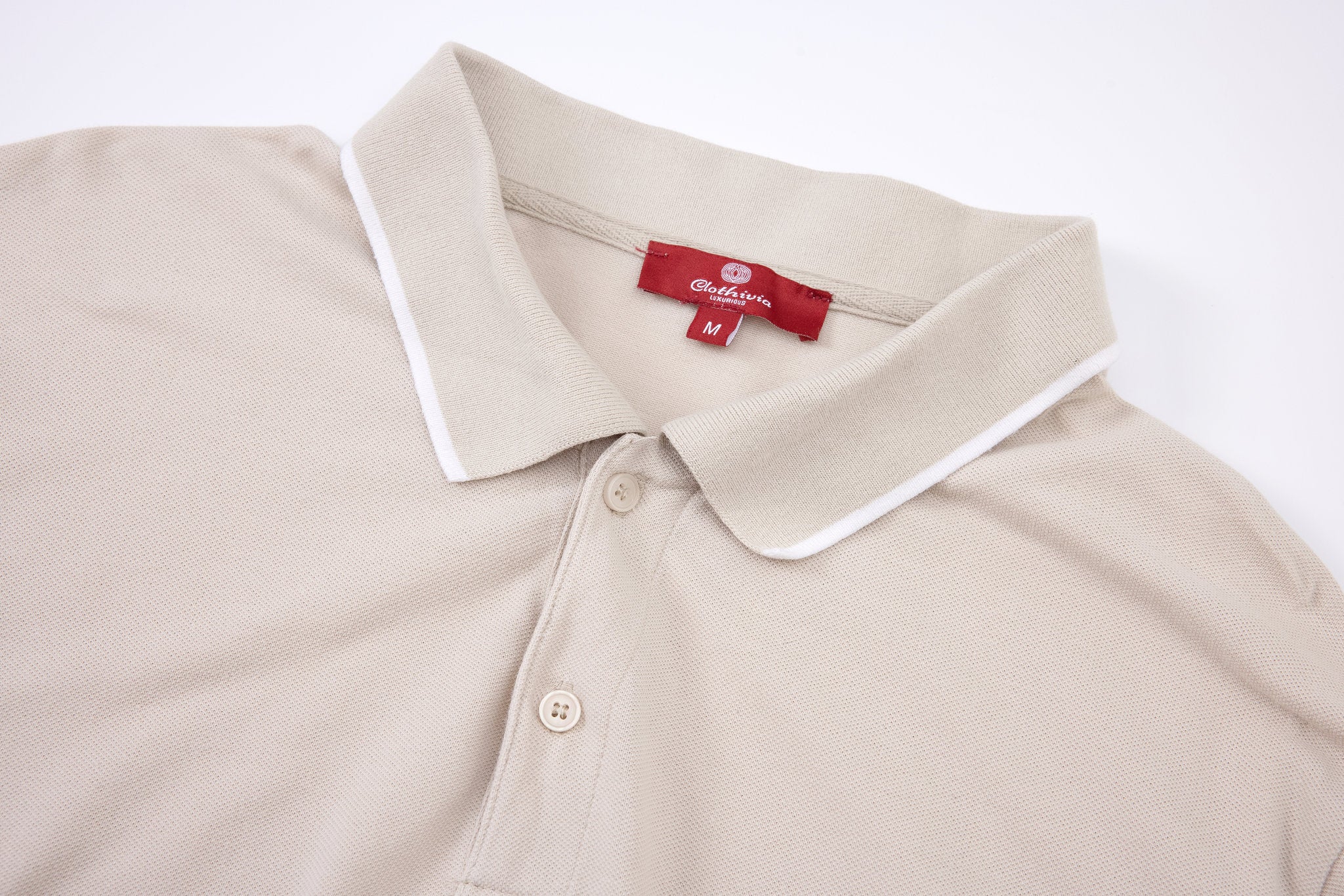 Tailored  trousers -Black × polo shirt -Beige — Combo Look