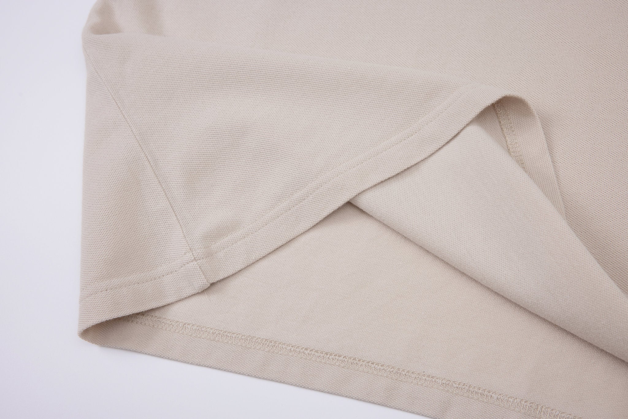 Tailored  trousers -Black × polo shirt -Beige — Combo Look