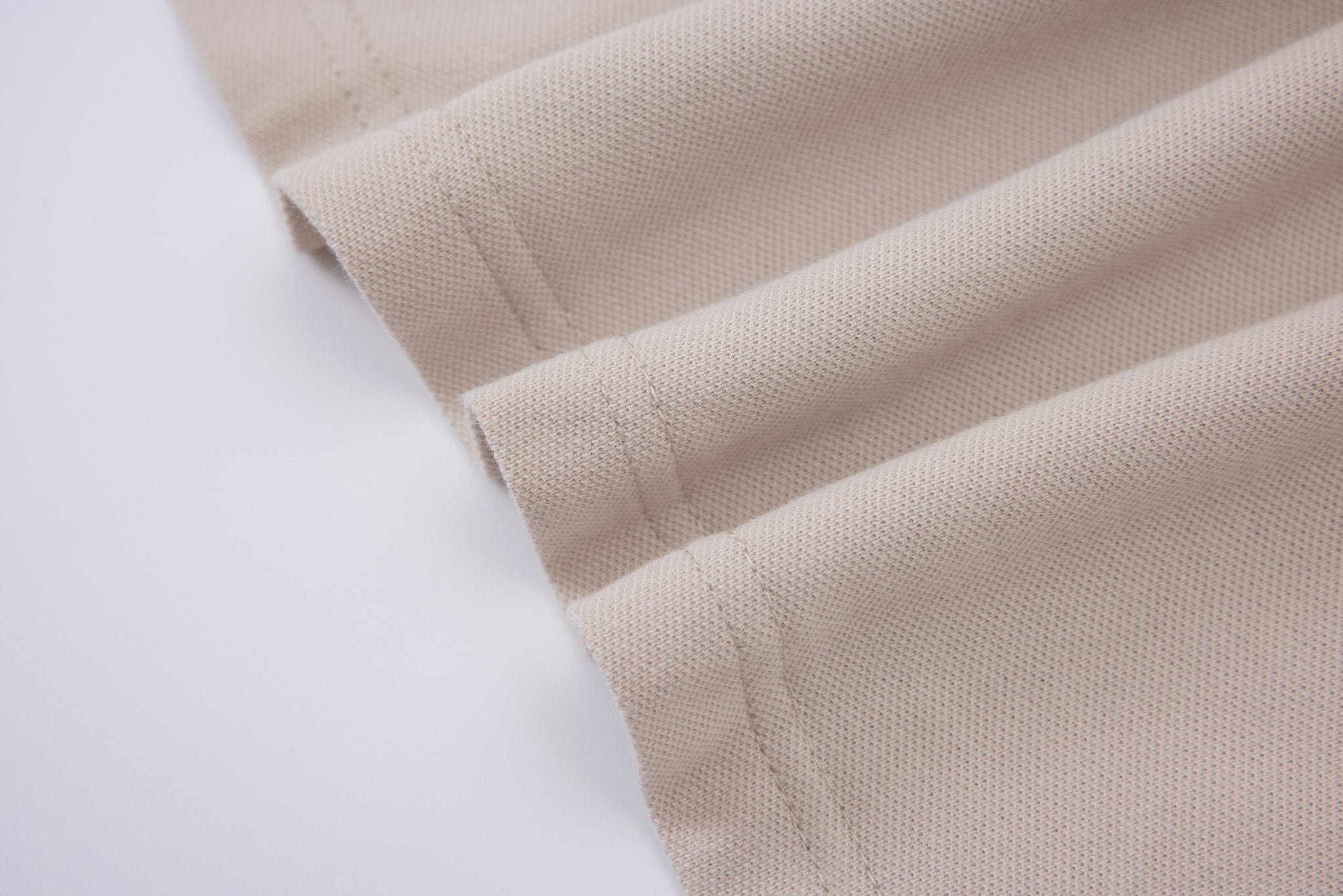 Tailored  trousers -Black × polo shirt -Beige — Combo Look