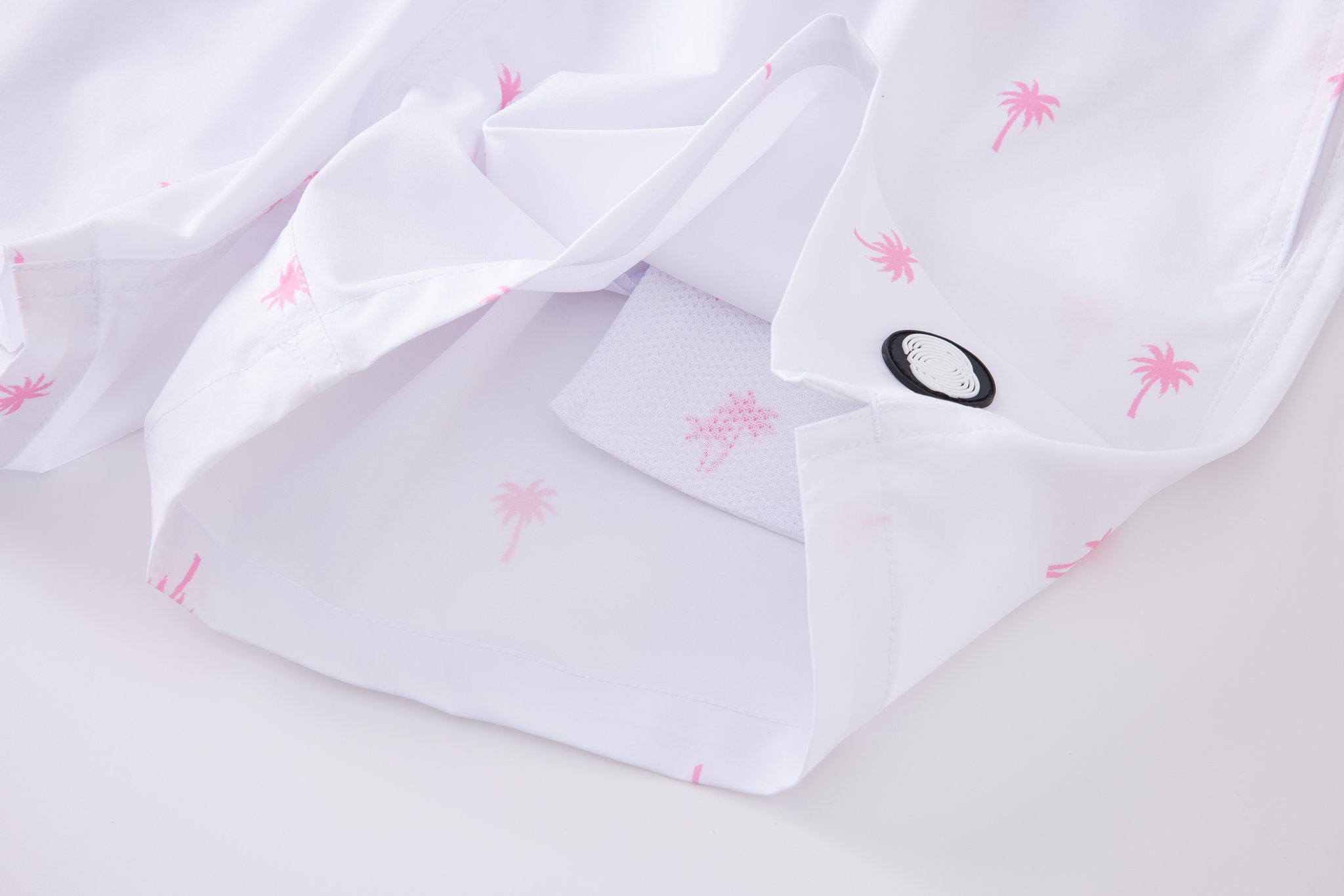 شورت سباحة - نخيل أبيض × هودي تاول - أزرق فاتح — لوك كامل