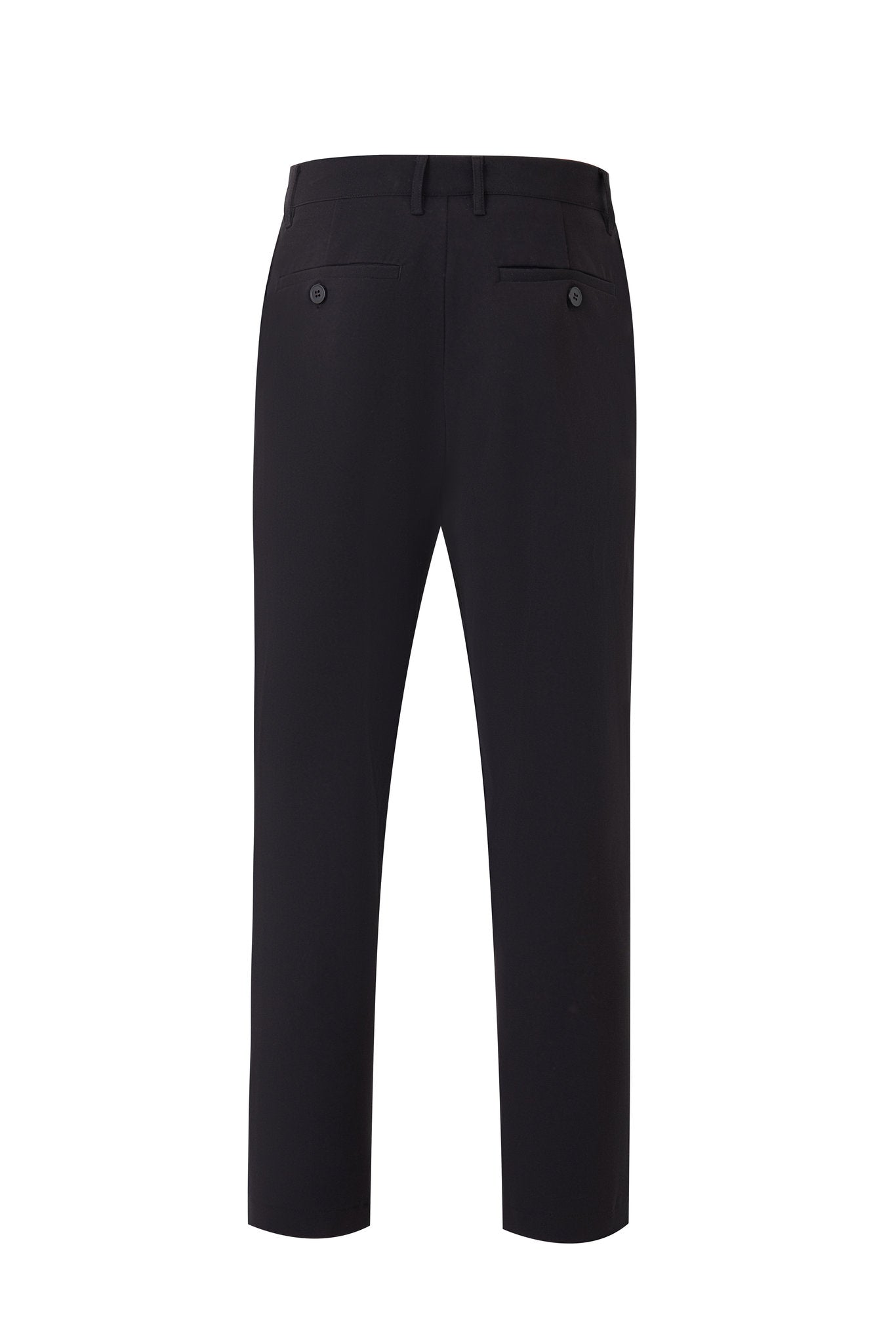 Tailored  trousers -Black × polo shirt -Beige — Combo Look