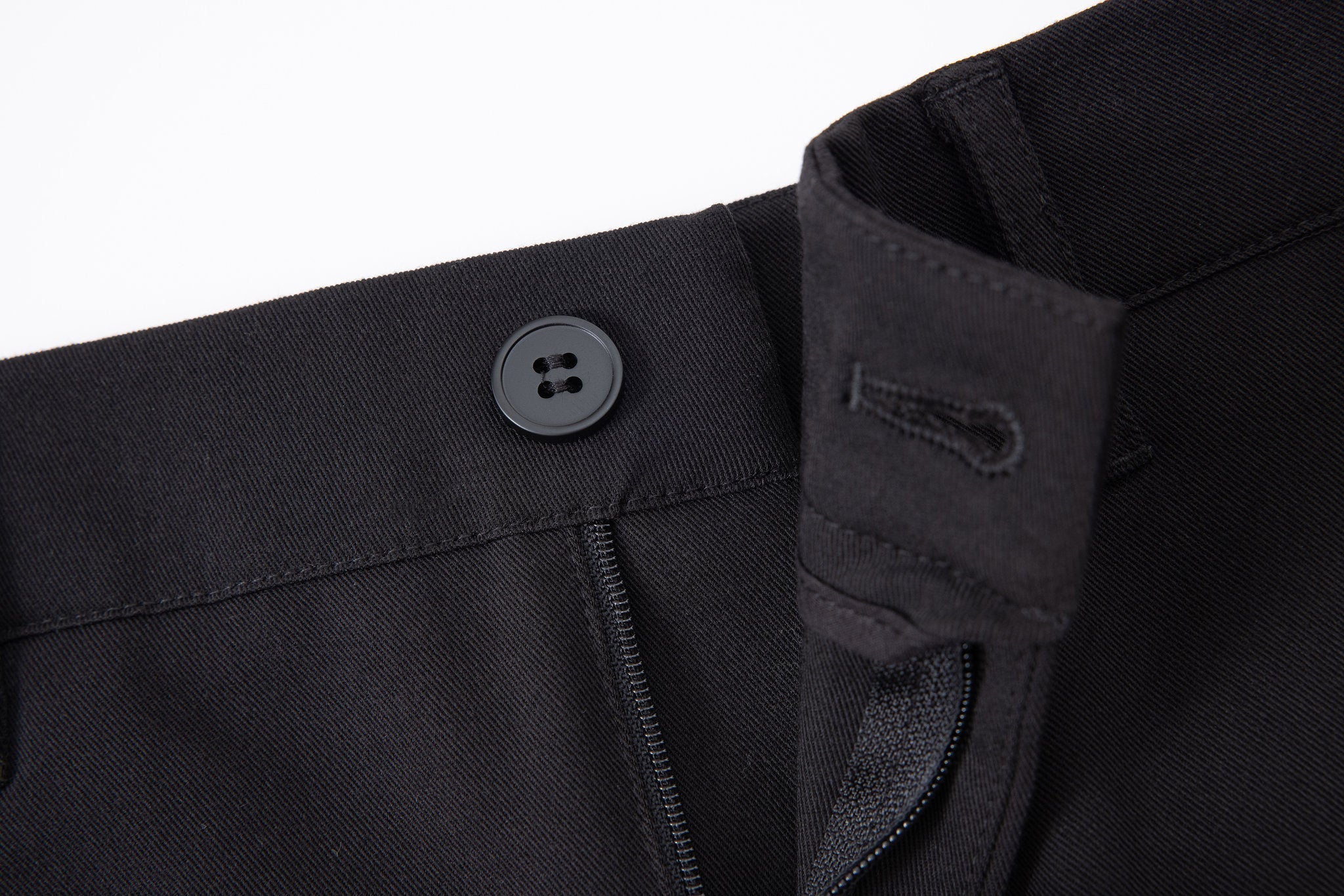 Tailored  trousers -Black × polo shirt -Beige — Combo Look