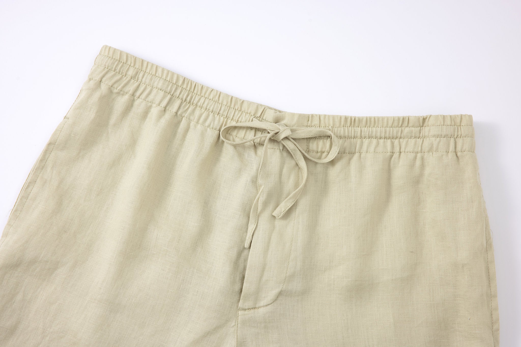 Linen Short-Mint-Green × Towel Polo-White — Combo Look