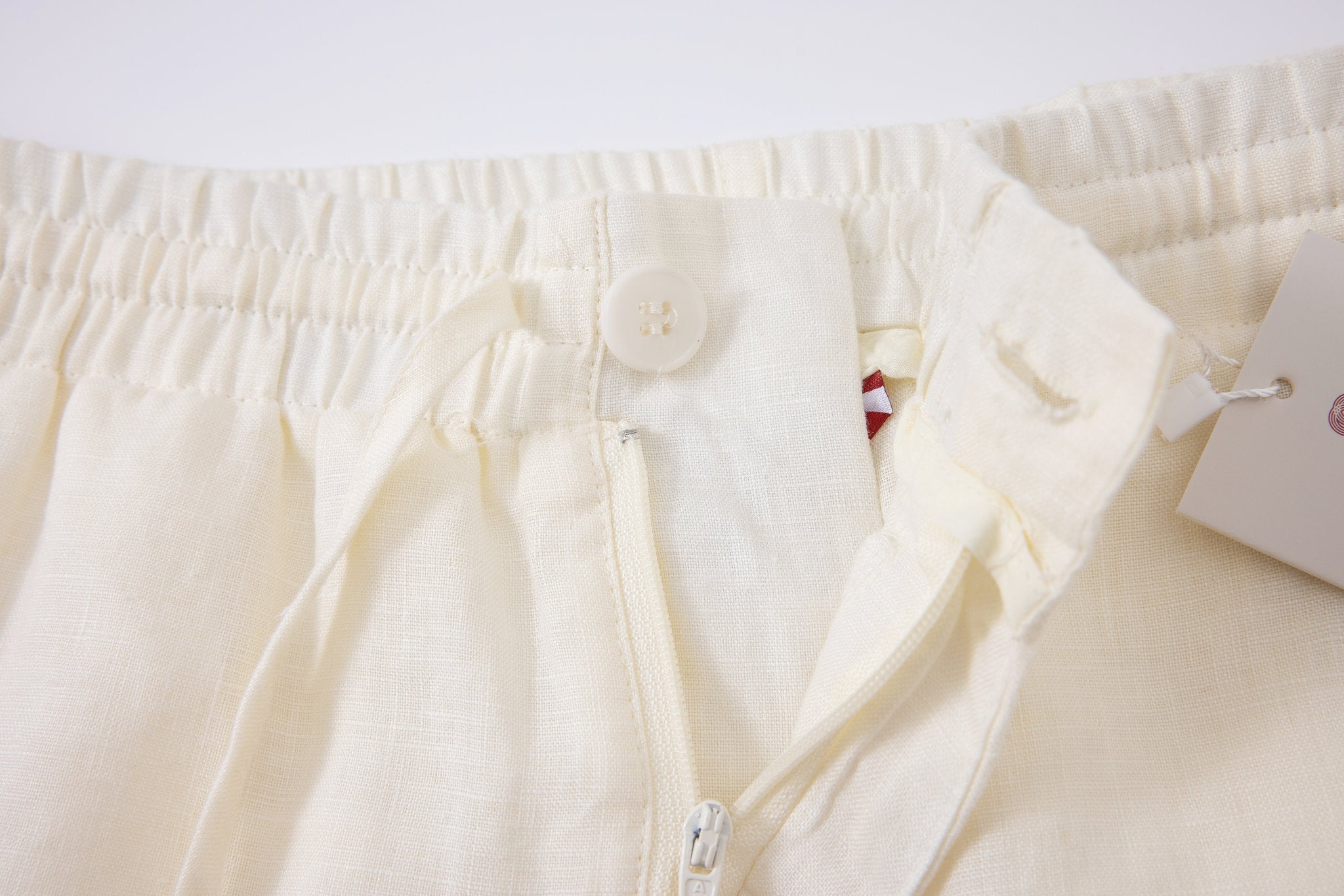 Linen Short-Ivory × Towel Polo-White — Combo Look