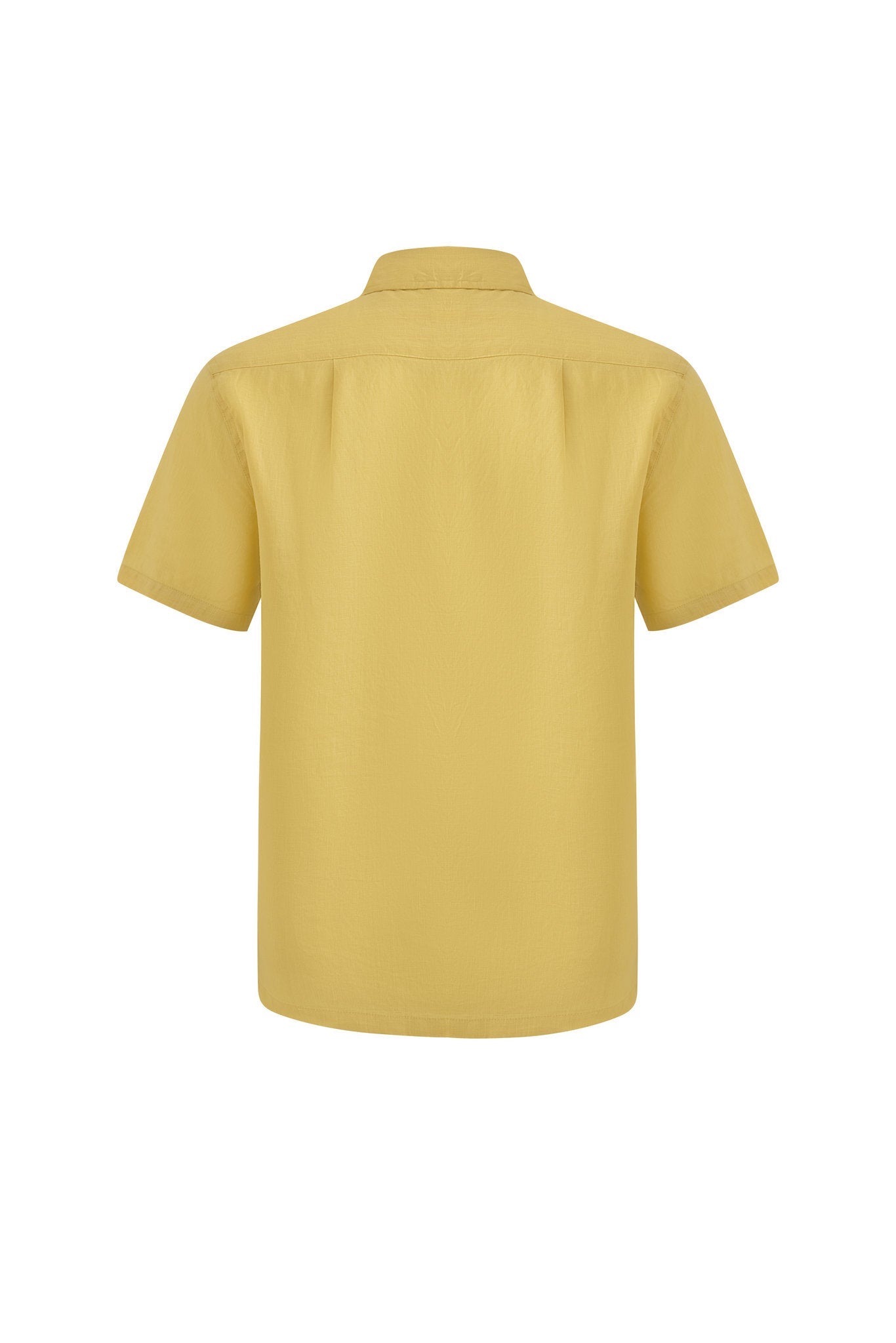 Linen Short Sleeves-Lemon-Yellow × Linen Pants-Ivory — Combo Look