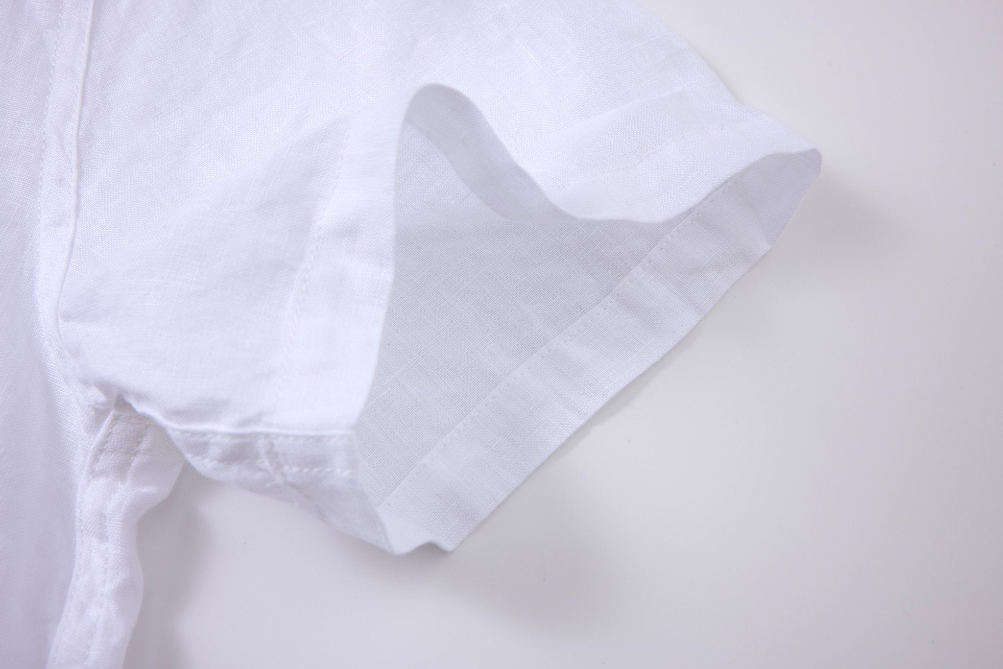 Linen Pants-Ivory × Linen Short Sleeves-White — Combo Look