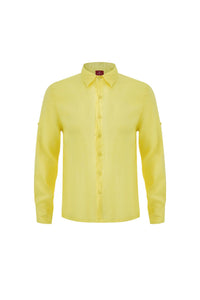 Linen Long Sleeves-Lemon-Yellow
