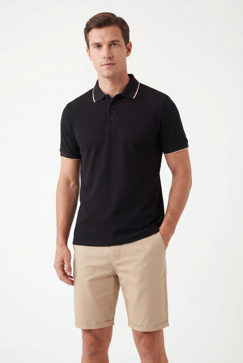 polo shirt -Black